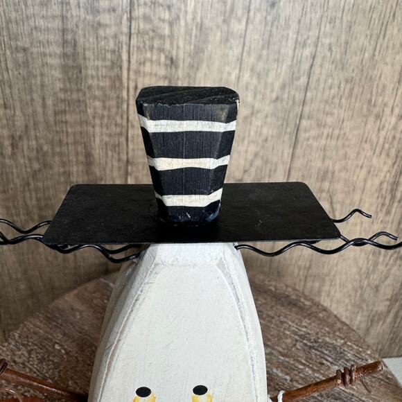 Rustic Halloween Home Decor Sitter Wood Ghost Fall Autumn FAST SHIP NEW - Picture 3 of 9